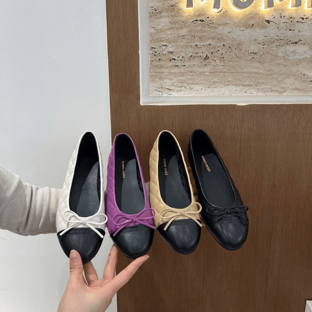 Women's All-Match Commuter Bow-Knot Diamond-Pattern Flat Shoes foto 4