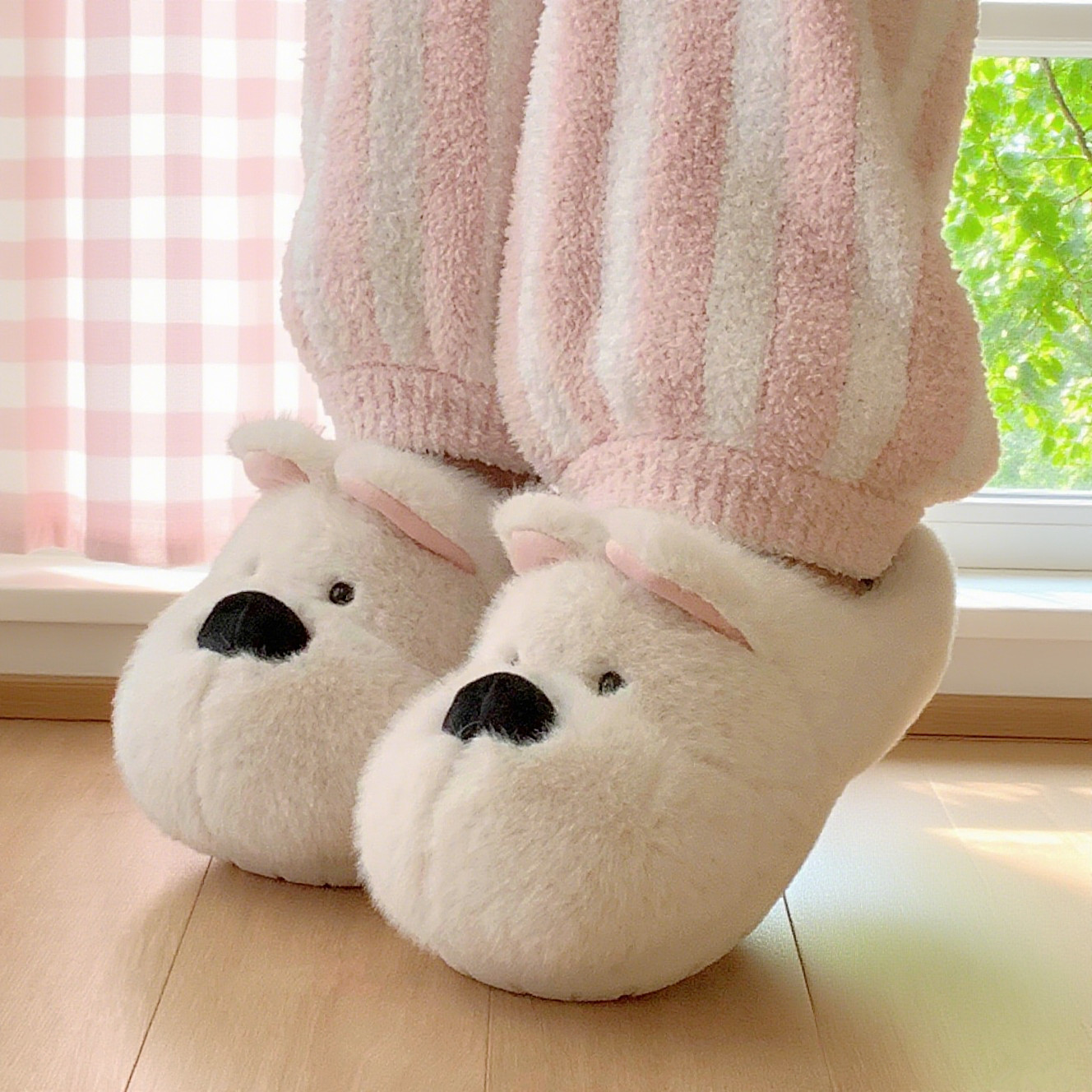 Cartoon West Highland Terrier Home Cotton Slippers foto 2