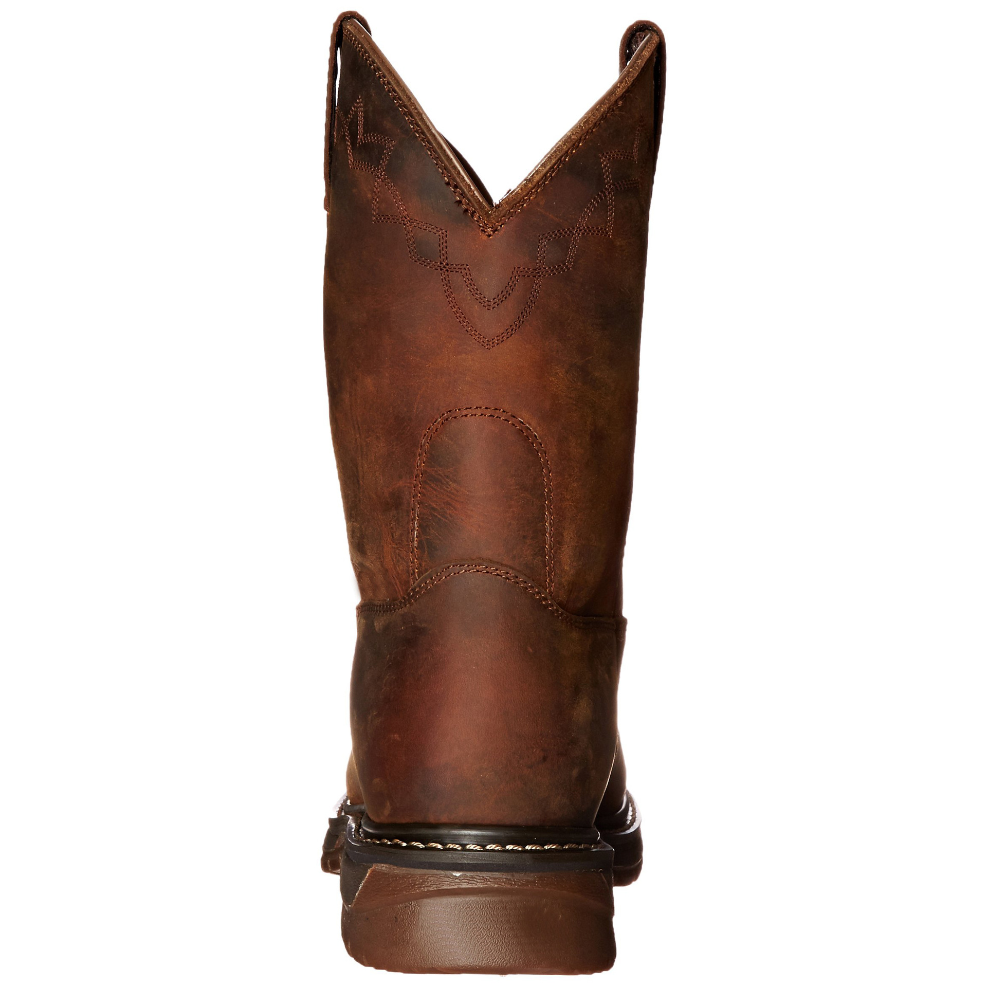 Mens Motorcycle Boots With Round Toes Comfortable Low Square Heels And Elastic Cuffs foto 4