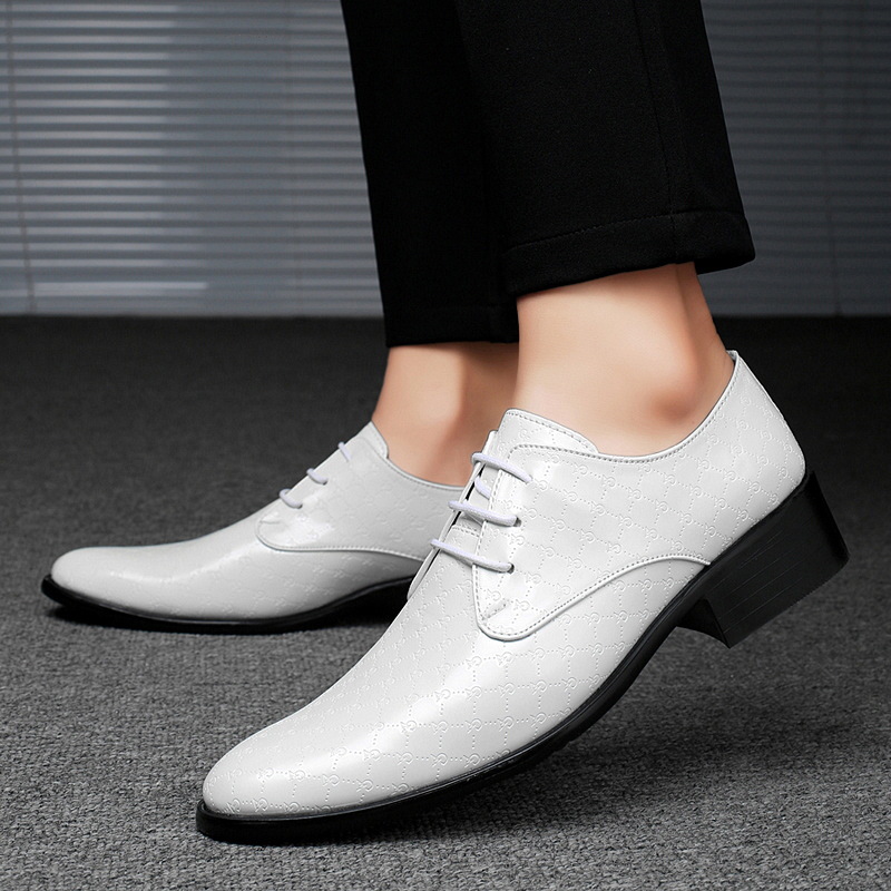 Men's PU Leather Pointed Formal High Heels foto 5