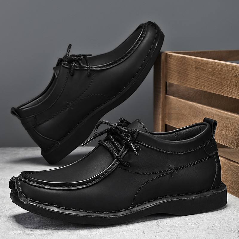 Fashion Men's British Style Casual Leather Shoes foto 4