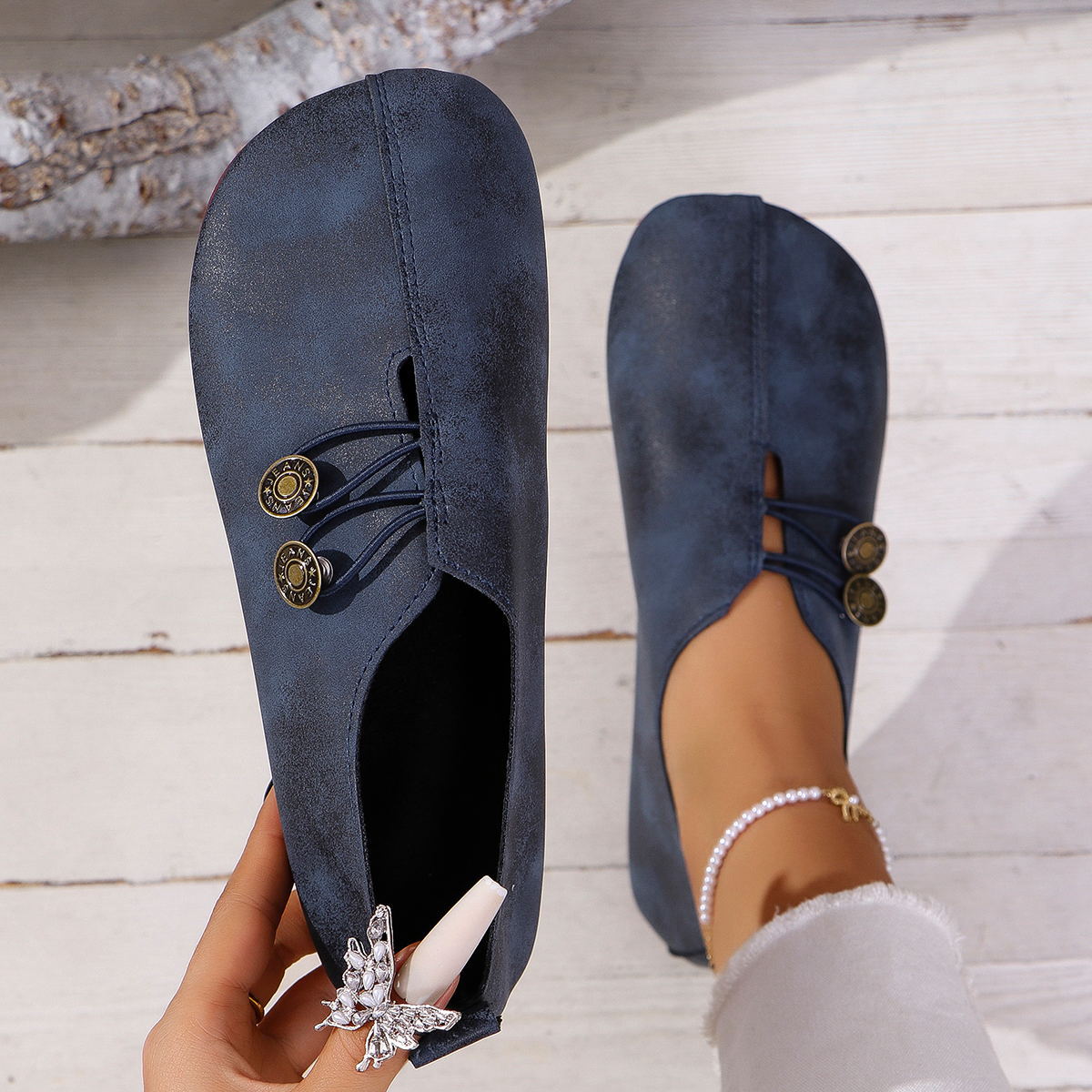 Ins Square Toe Slip-on Sandals Summer Fashion Soft Flat Shoes For Women foto 4