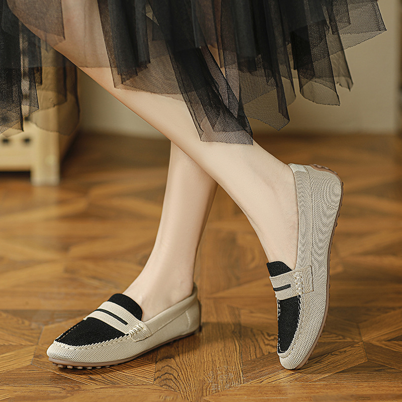 Gommino Women's Round Head Flying Woven Pumps foto 3