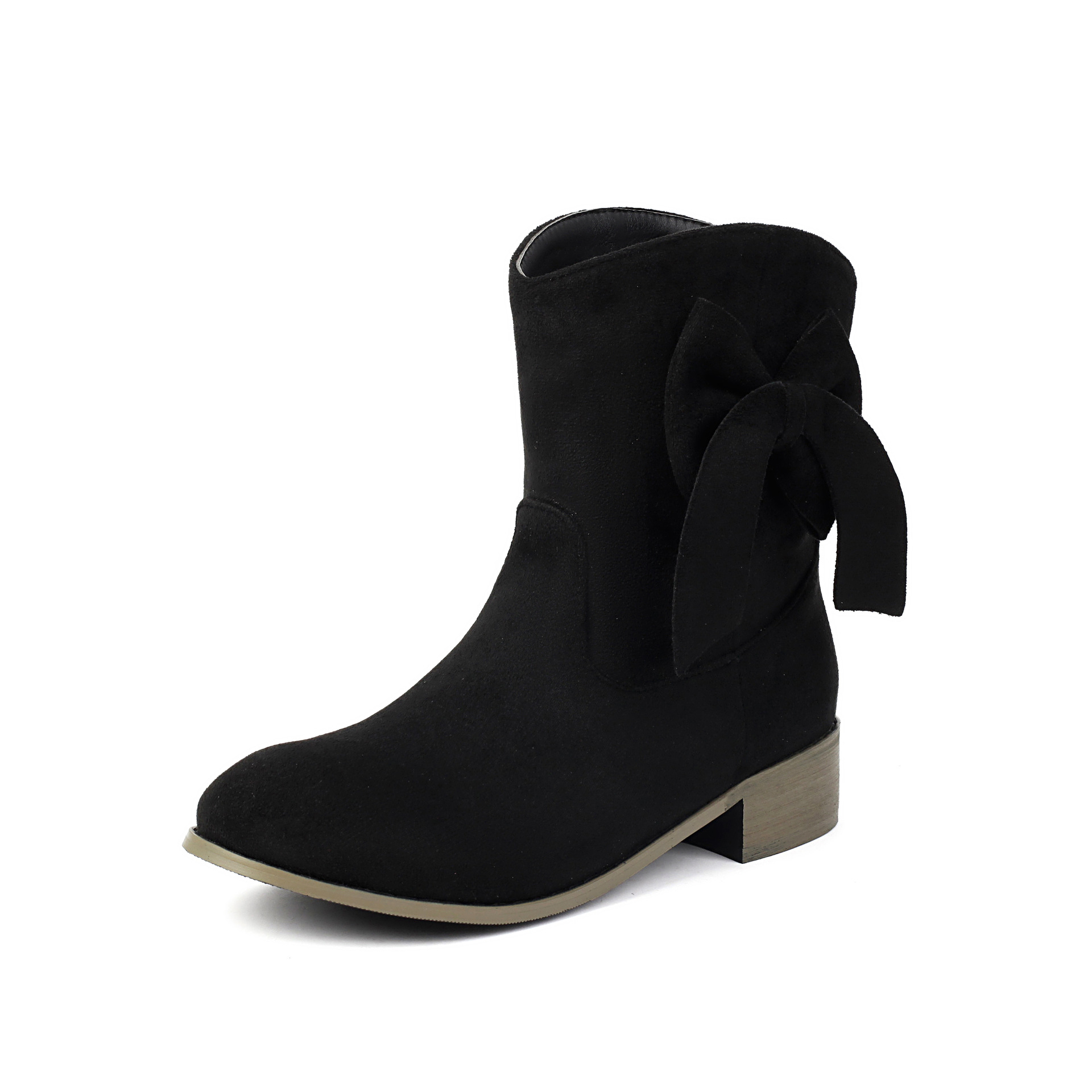 Low Heel Suede Large Size Sweet Bow Casual Boots foto 5