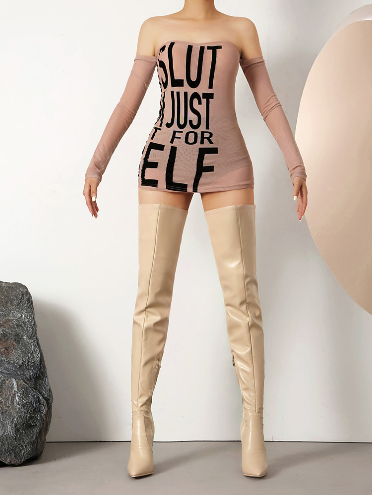 Sexy Slimming Pointed-toe Over-the-knee Boots With Stiletto Heels foto 2