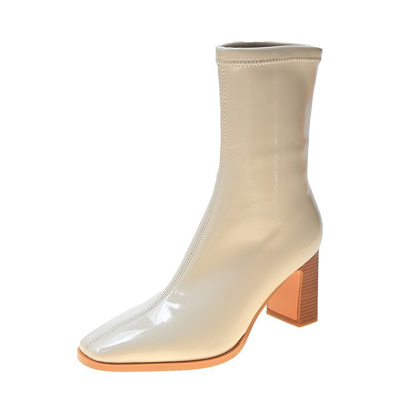 White French Style Autumn And Winter Mid-calf Fashion Snow Boots foto 5