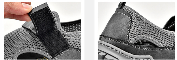 Fashion New Cowhide Men's Casual Mesh Shoes foto 2