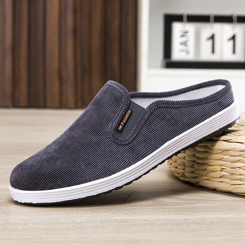 Casual Breathable All-match Sneakers Slip-on Heel-free Half Support Non-slip Men's Shoes foto 4