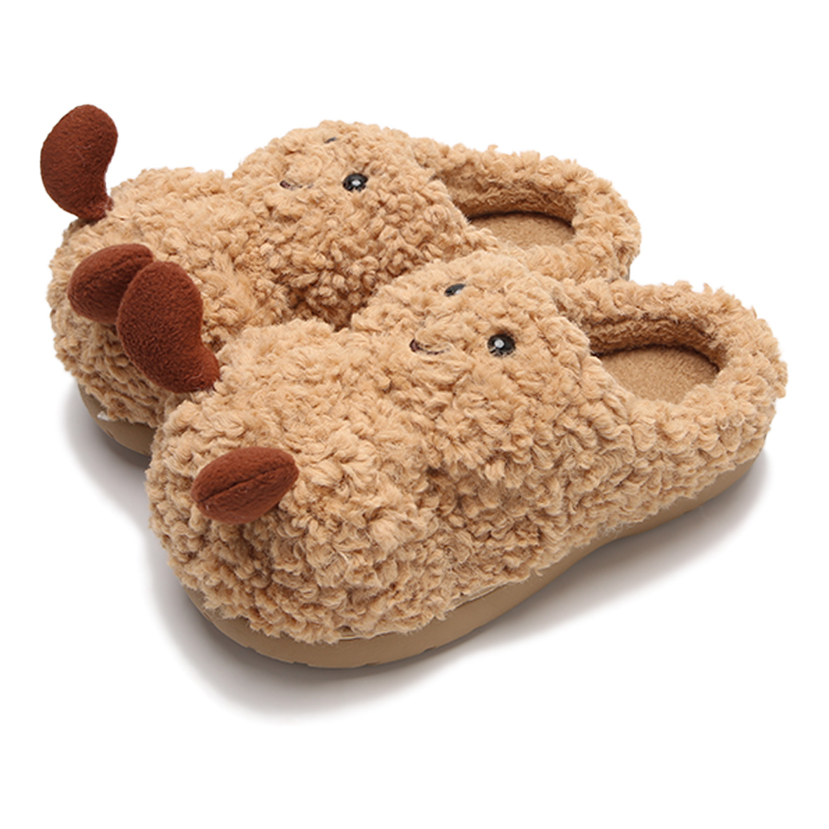 Home Thermal Cotton Slippers Women's Plush Confinement Shoes foto 4