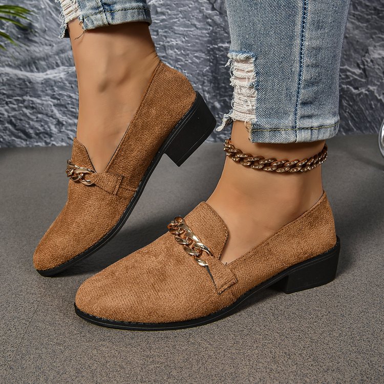 Pointed Toe Chunky Heel Stylish Casual Shoes Women foto 2