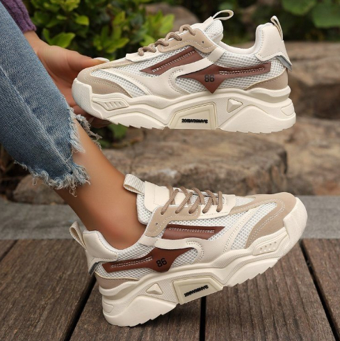 Womens Mesh Platform Casual Sneakers foto 2