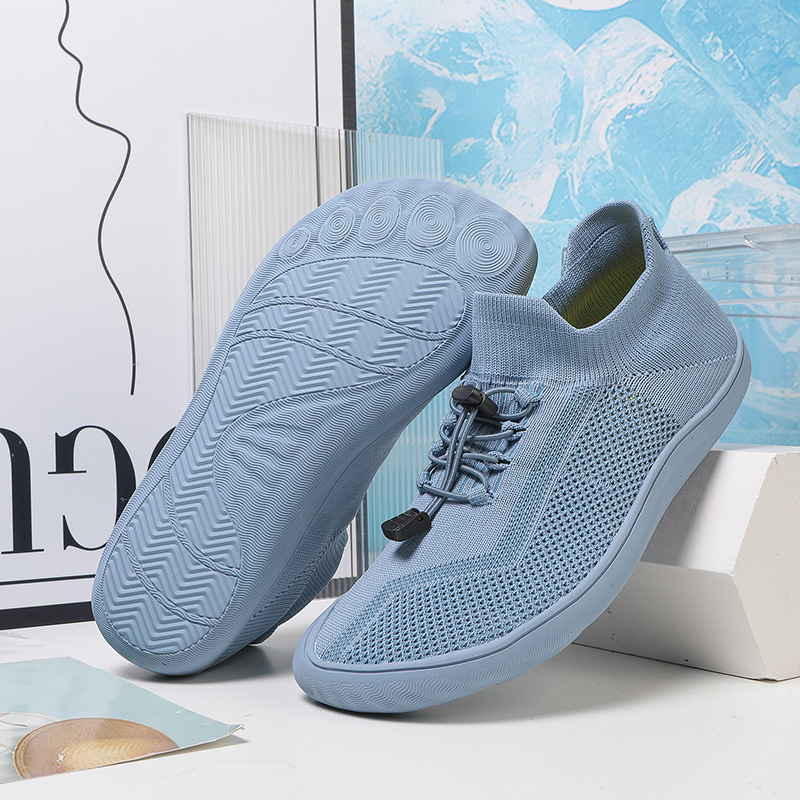 Outdoor Large Size Mid-calf Flying Woven Five-finger Wide Head Breathable Non-slip Men's Casual Pumps foto 4