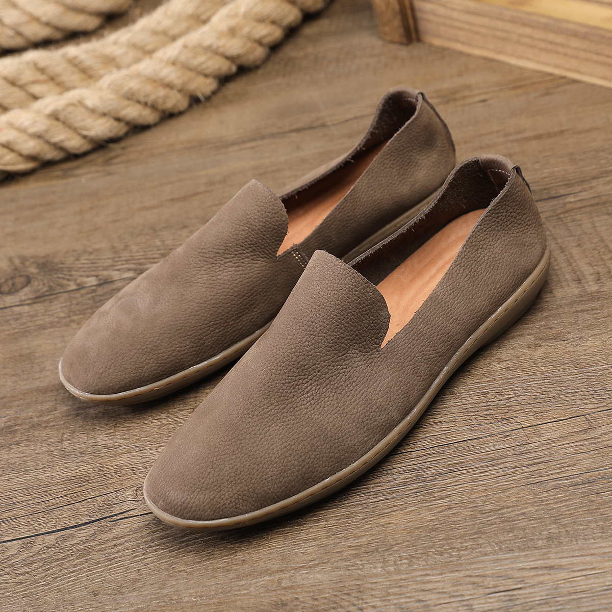 Handmade Men's Shoes Super Soft Breathable Lightweight First Layer Cowhide foto 5