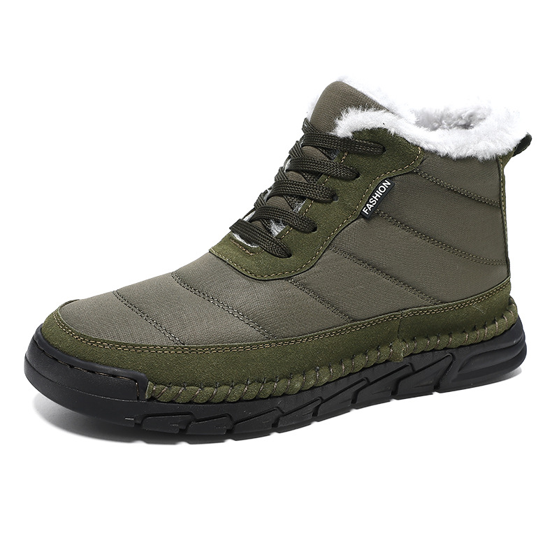 Mens Mid-Cut Snow Boots With Cotton-Lined Non-Slip Outsoles foto 4
