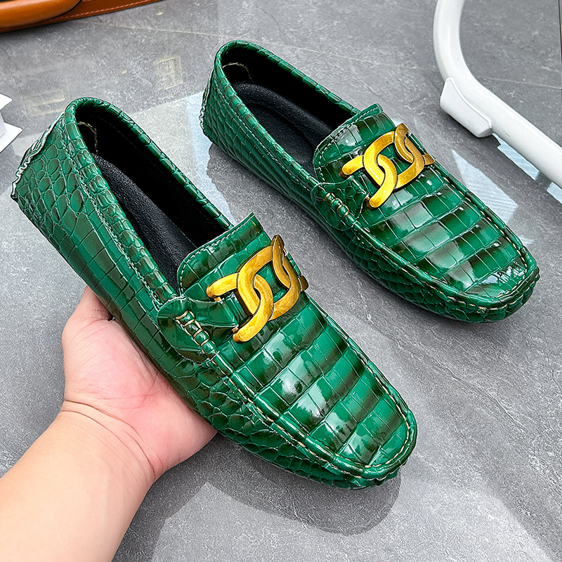 Small Leather Shoes Men's Fashion Low Top foto 4
