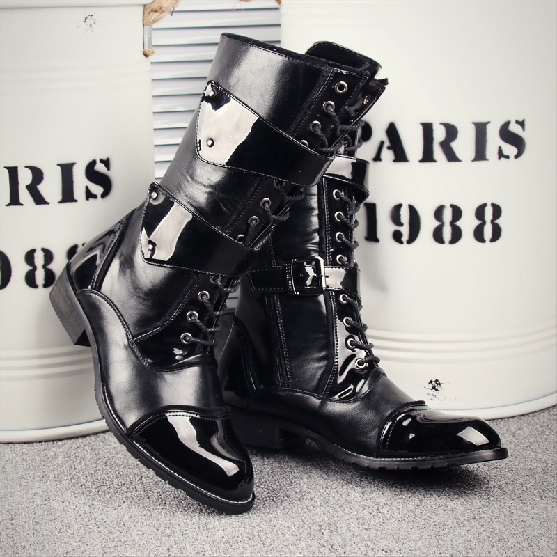 High Leg Boot Men's Korean Style Trendy Unique Fashion foto 3