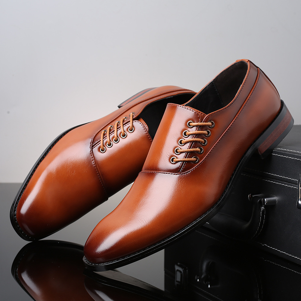 Japanese Square Toe Large Size Men's Shoes foto 3