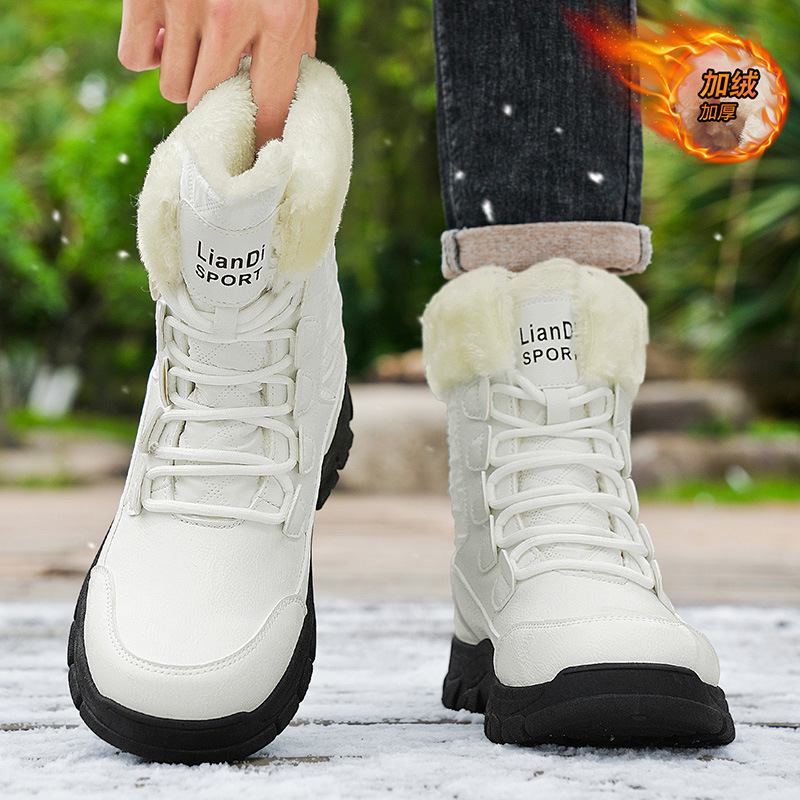 New Fleece-Lined Fashionable British-Style Boots For Men foto 5