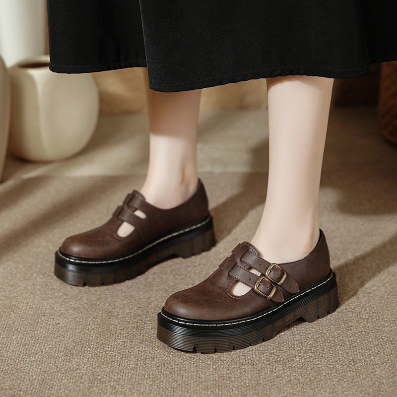College-style Carved Brogue Shoes foto 3