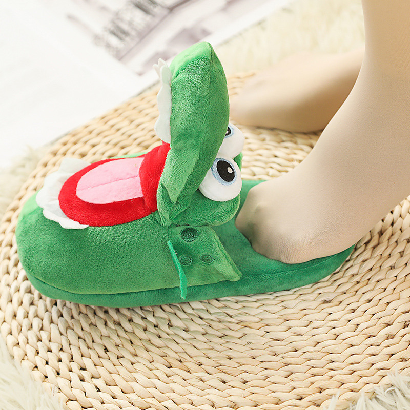 Animal Slippers Dancing Spoof Dinosaur Cotton Shoes Sand Carving foto 4