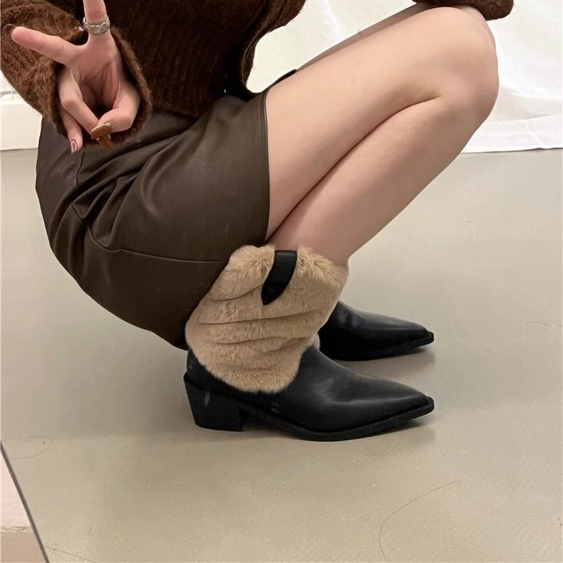 Height-increasing Vintage Maillard Western Cotton Boots foto 5