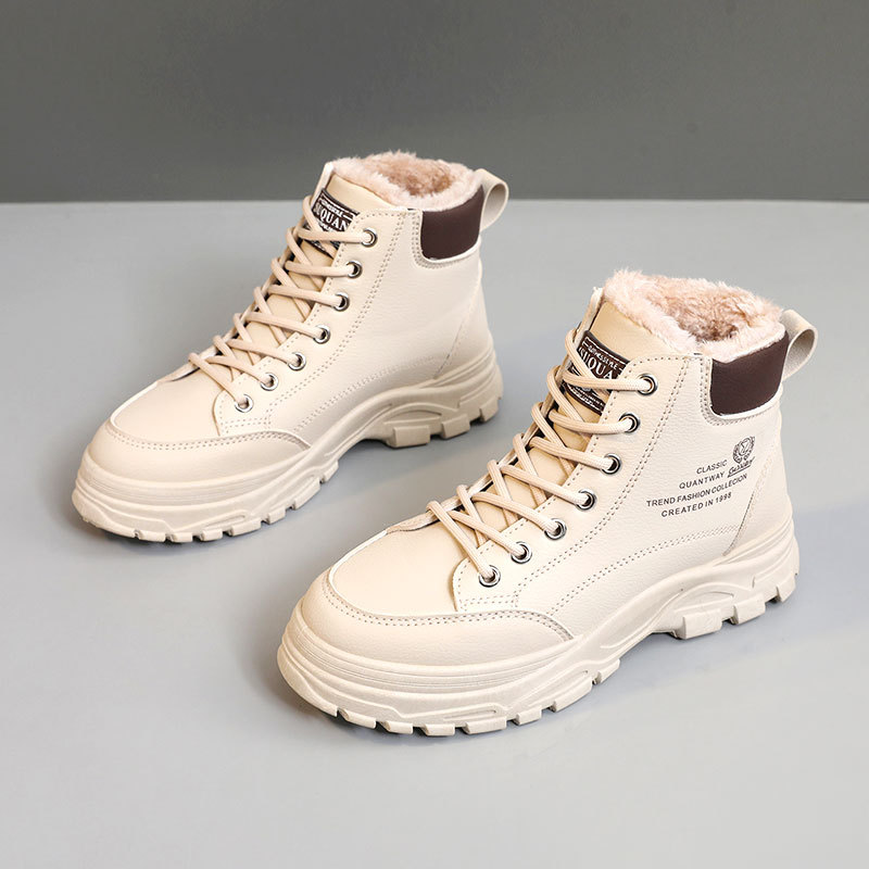 High-top Women's Shoes Cotton-padded Shoes With Velvet Warm foto 5