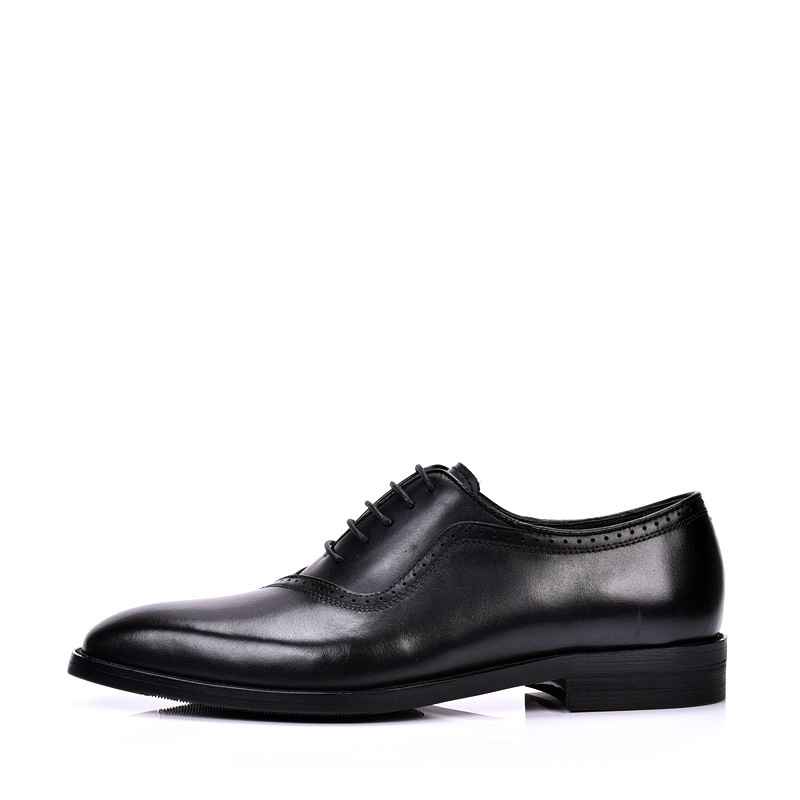 Spring And Autumn Men's Block Leather Shoes With British Pointed Toe foto 2