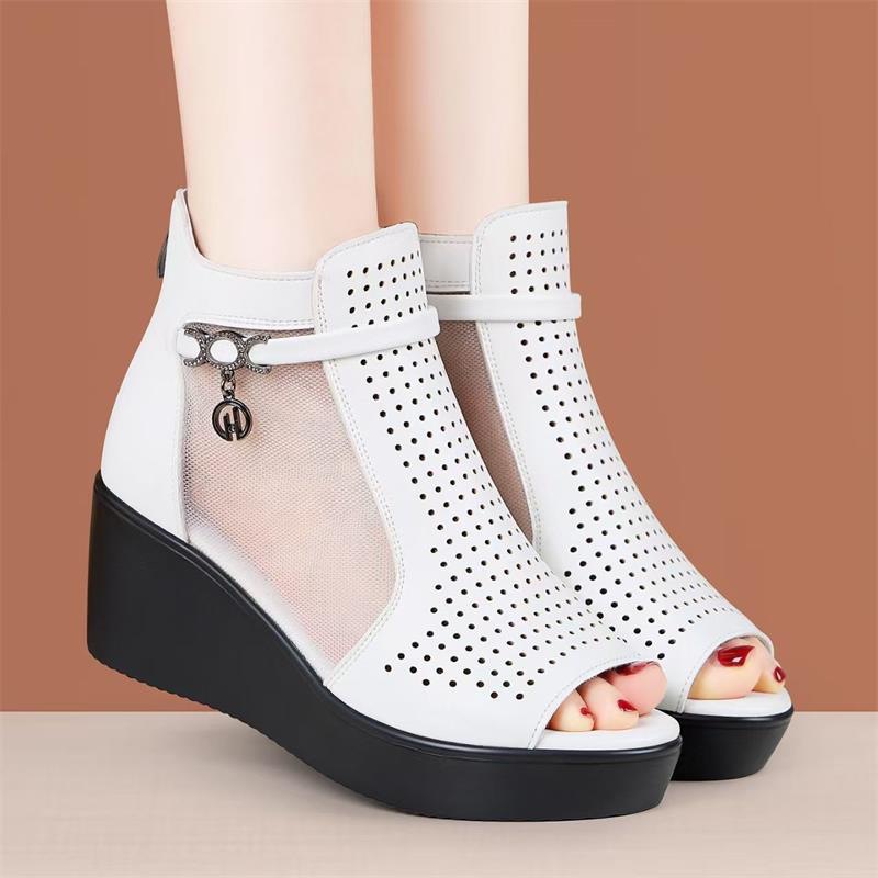 Summer New Breathable Mid Heel Sandals foto 4