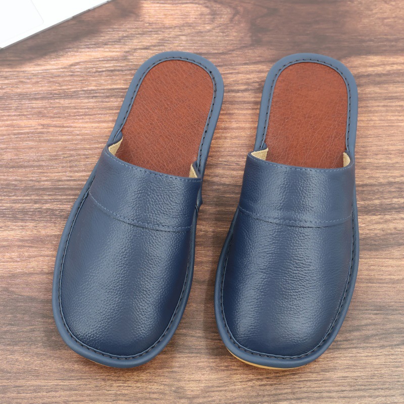 Men's And Women's Leather Slippers For Home foto 4