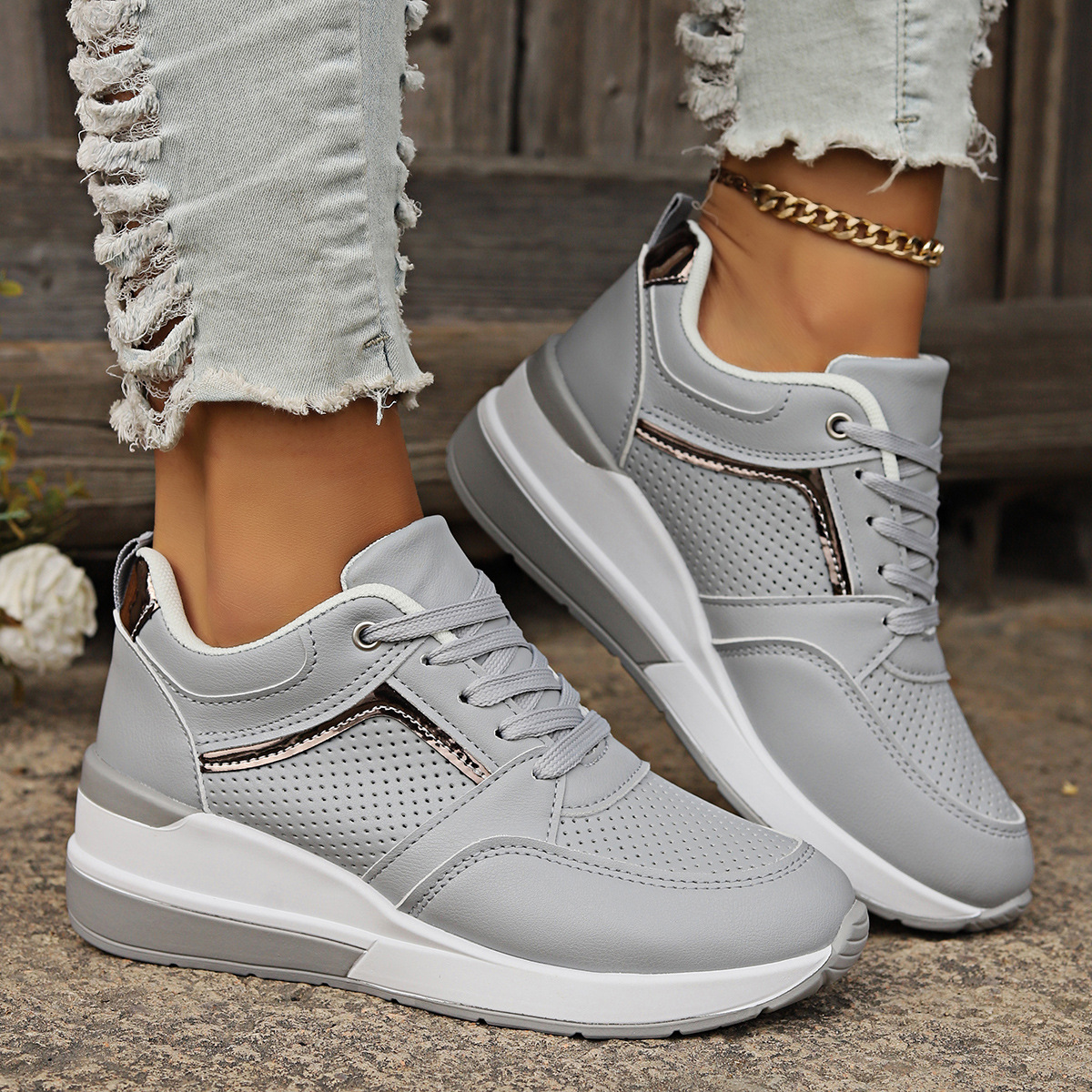 Women's Wedge Platform Sports Casual Shoes foto 5