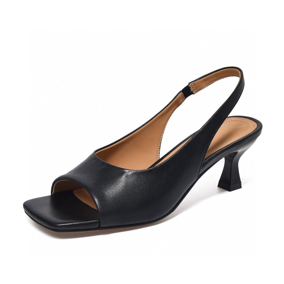 French Square Toe With Skirt Fairy Style Pumps foto 5