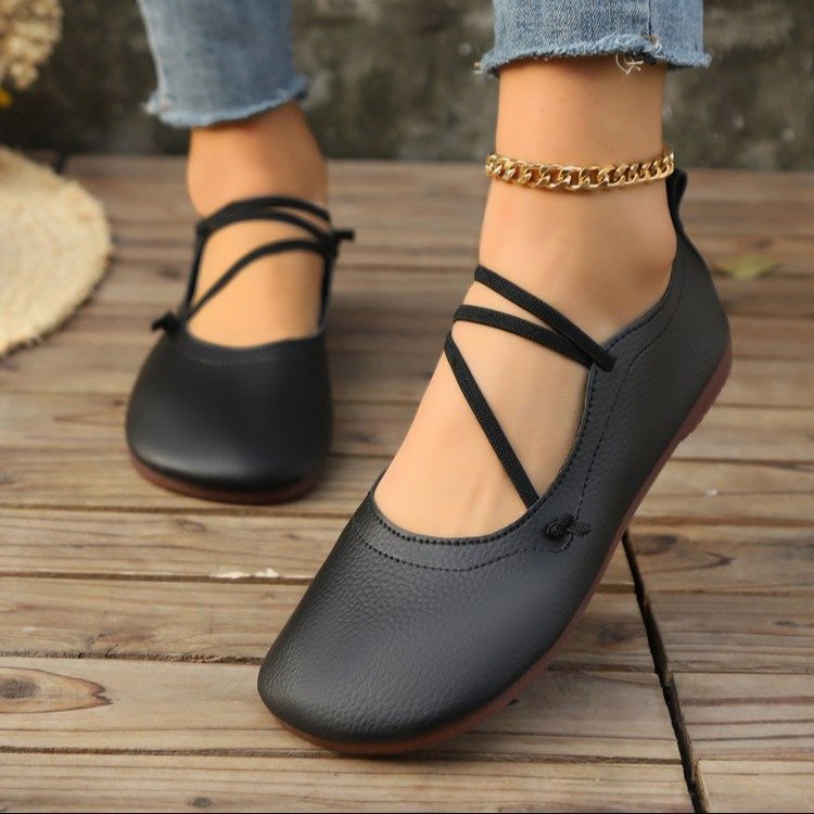 Little Leather Moms Flat Shoes Slip-on Loafers For Lazy Days foto 4
