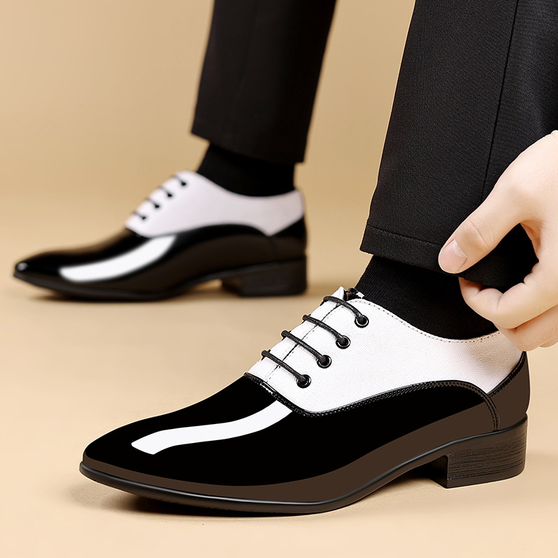 Shiny Surface Soft Sole Shoes Male foto 3