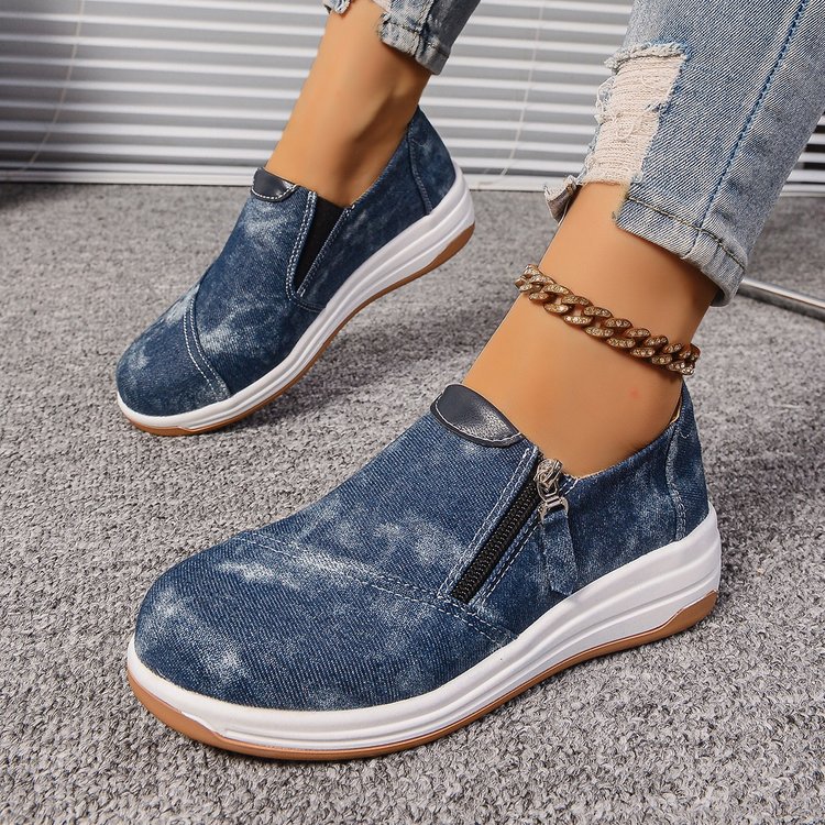 Plus Size Women's Shoes Round Toe Flat Bottom Slip-on Casual Shoes foto 3