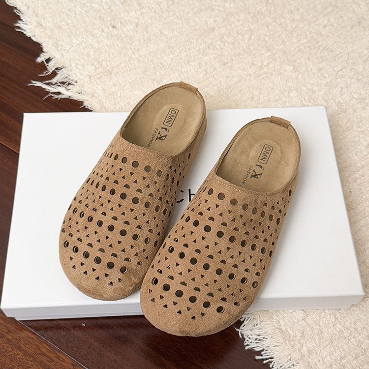 Women's Thick-soled Boken Toe-cap Half Slippers foto 5