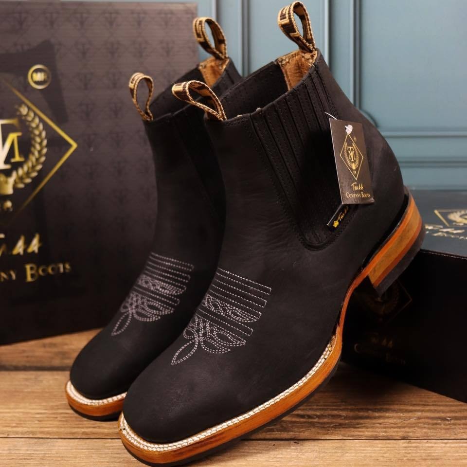 New European And American Embroidered Sleeve Chelsea Martin Boots Men's foto 3