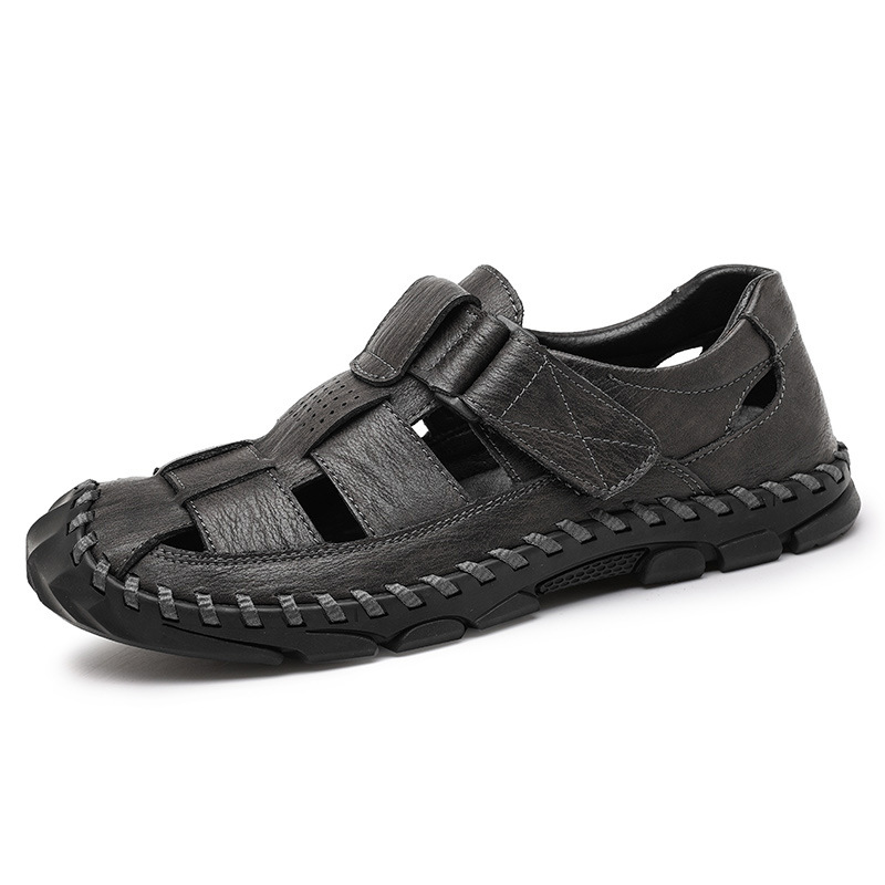 Outdoor Fashion Cattlehide Leather Sandals Men's Plus Size foto 2
