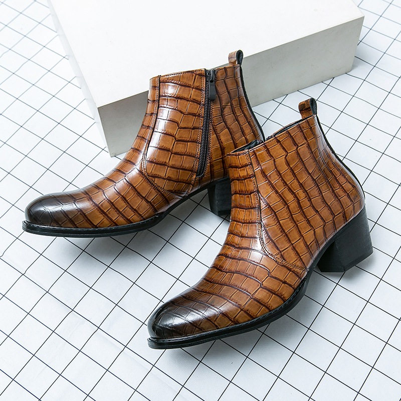 Casual Fashion Leather Boots Trendy British Style foto 5