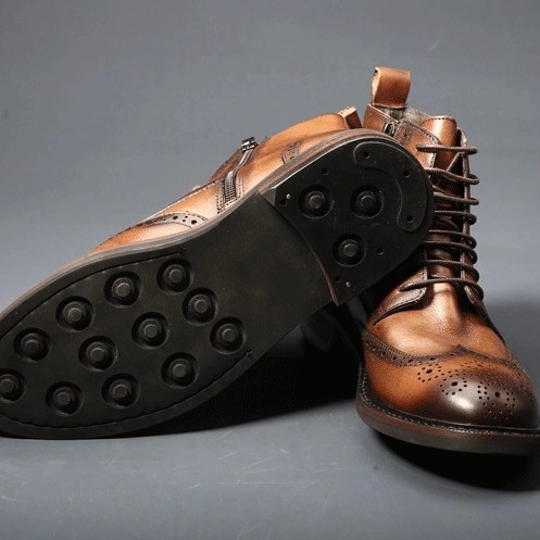 Mens Trendy Casual Thick-soled Leather Boots foto 4