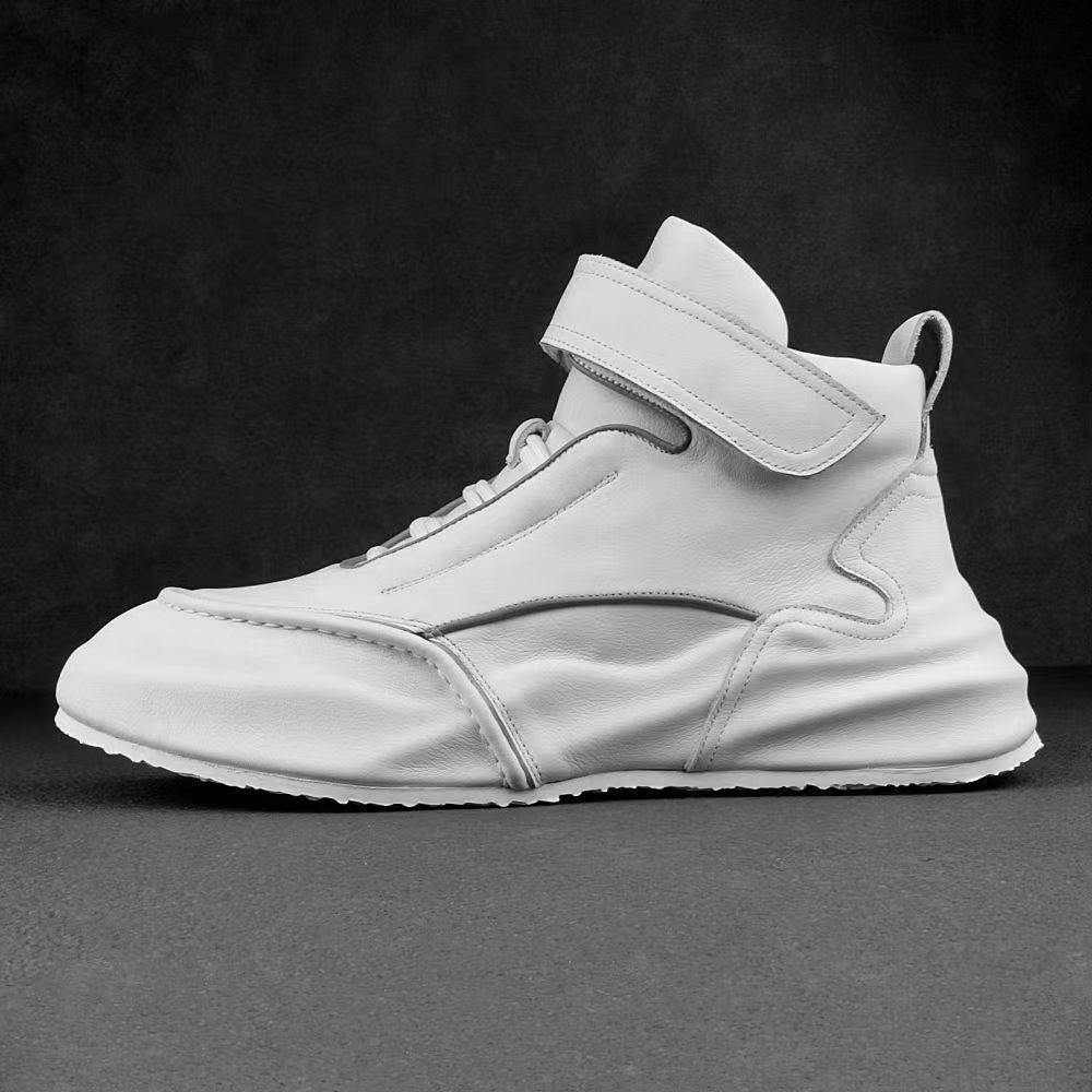 Men's Versatile Sports Fleece-lined Warm Leisure Leather Shoes foto 4