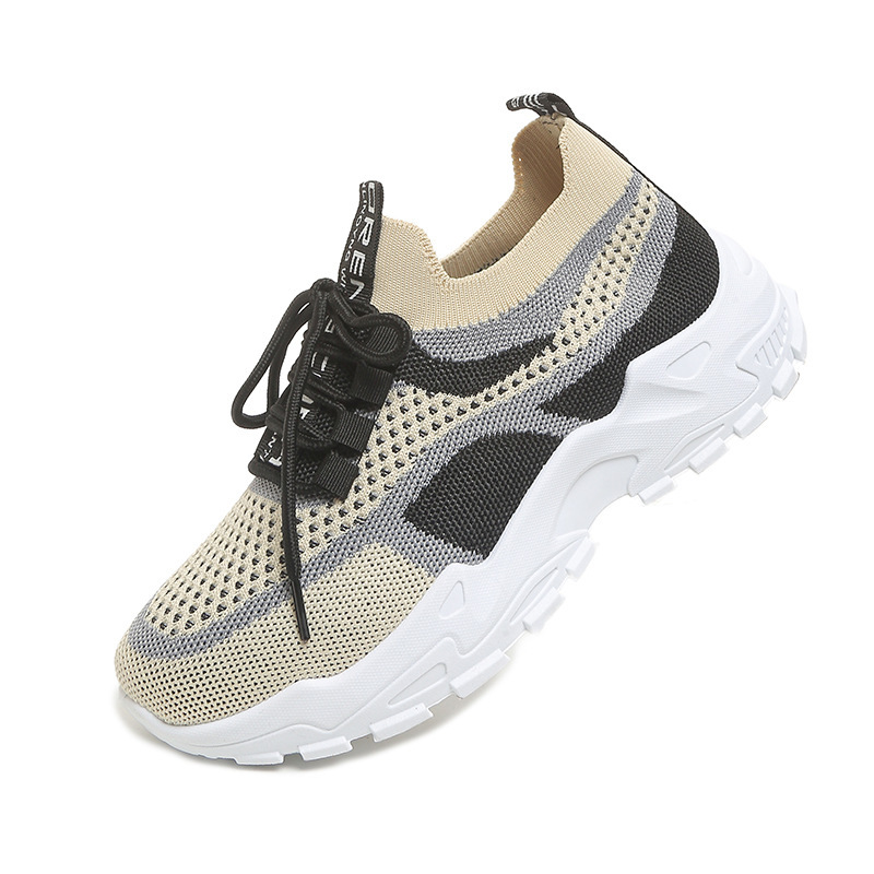 Breathable Mesh Lace-up Flyknit Casual Shoes For Women foto 3