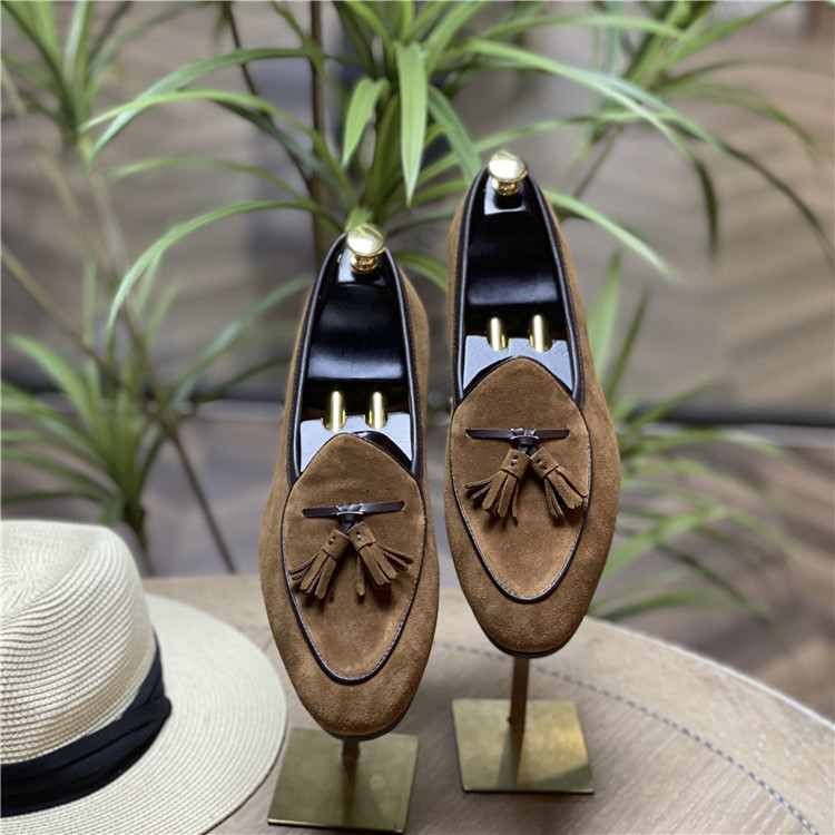 Fashion Retro British Beanie Shoes Men foto 3