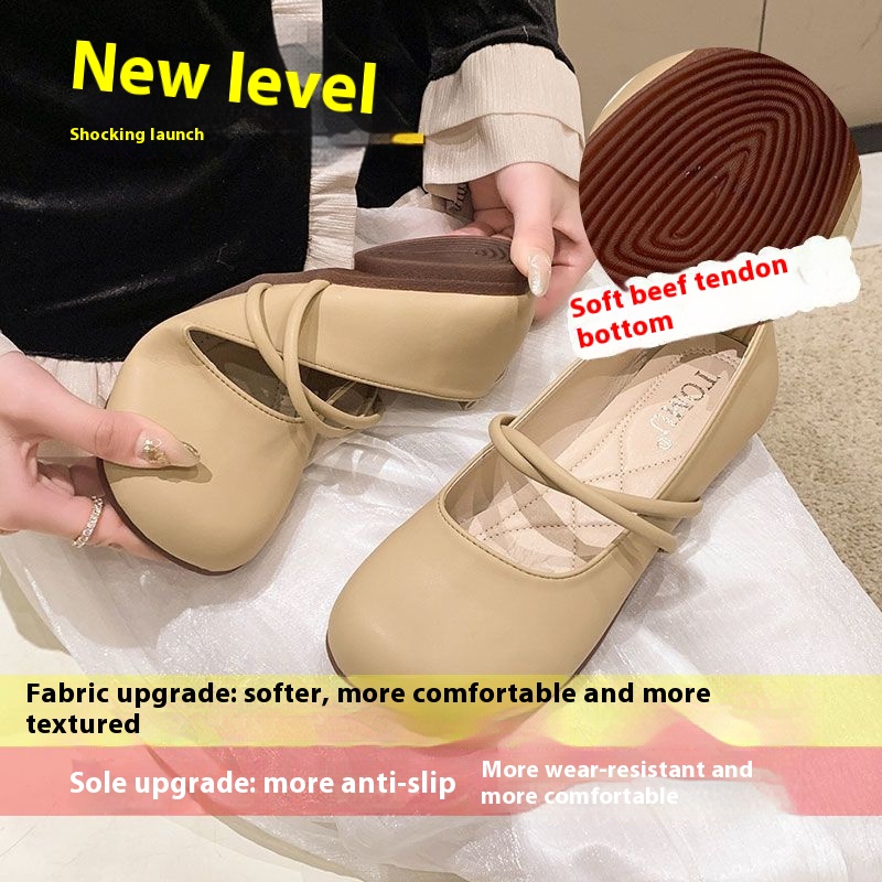Vintage Low-cut All-match Gentle Soft Bottom Mary Jane Shoes foto 2