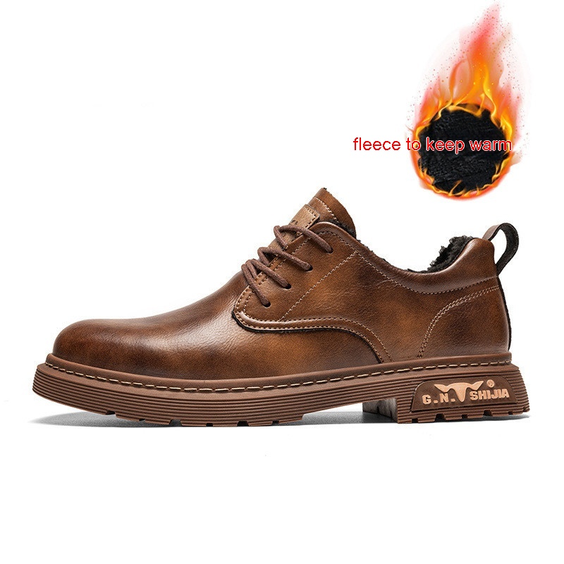 Men's Casual Shoes All-matching Breathable Low Top Business Leather Shoes foto 3