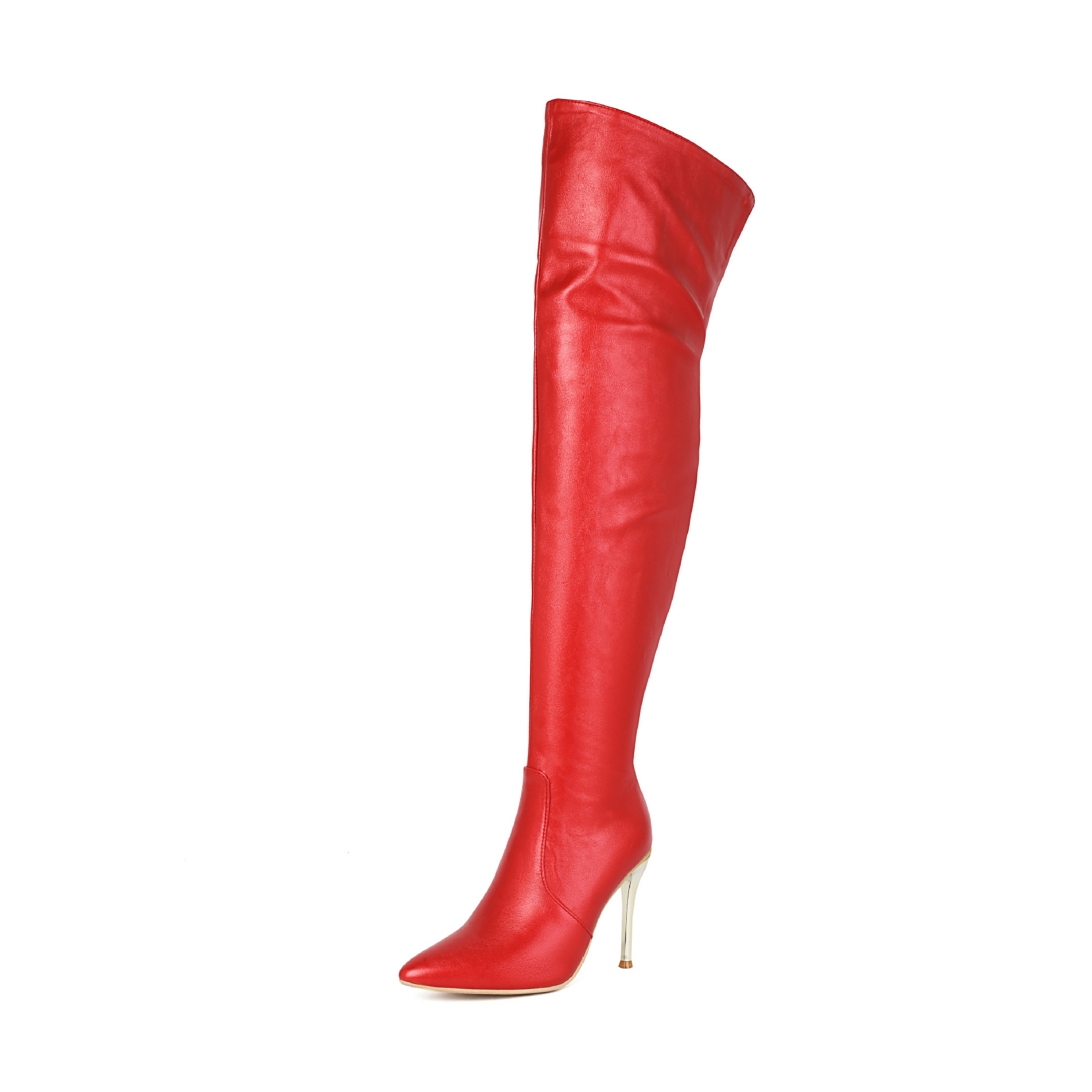 Womens Pointed-toe Stiletto-heeled Over-the-knee Boots foto 2