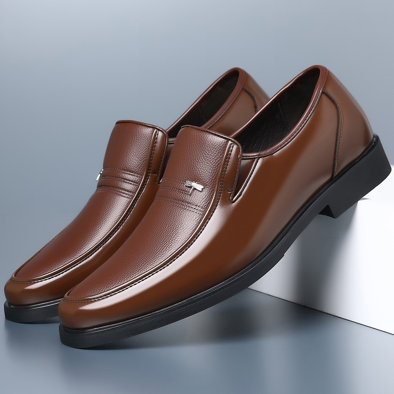 Casual Men's Leather Business Soft Bottom Shoes foto 5