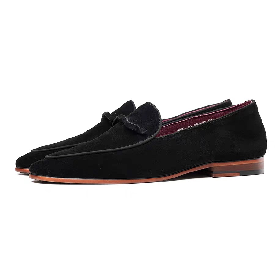 Suede Leather Business Casual Leather Shoes Slip-on Breathable British Style foto 5