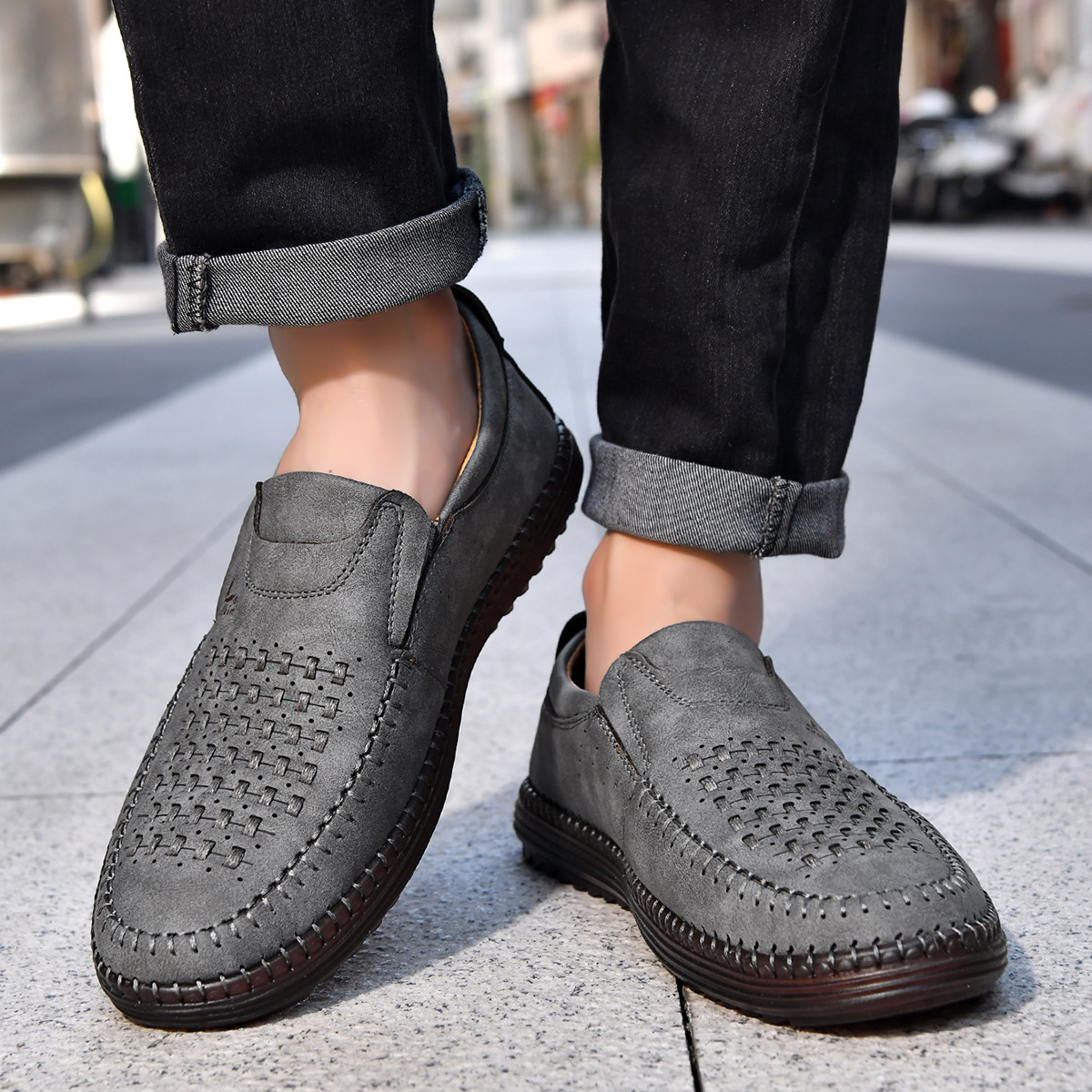 Perforated Breathable Casual Shoes Lightweight For Outdoor Use foto 5
