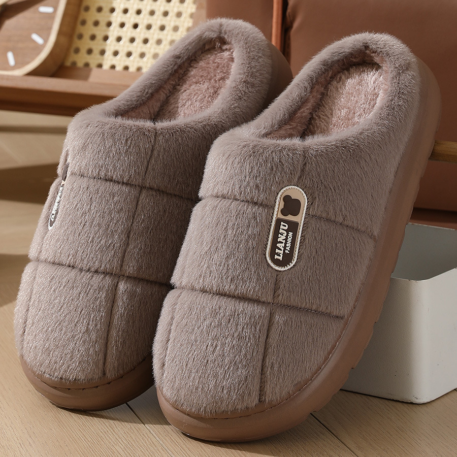 Cotton Slippers Men Plus Size Winter foto 2