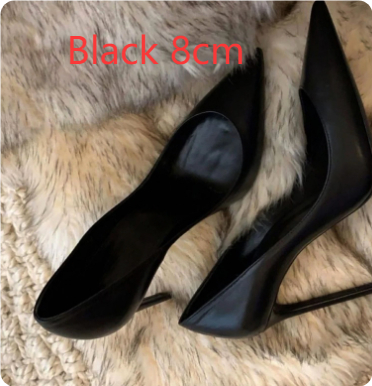Hotel Work Shoes Women's Black High Heels Stiletto Heel foto 5